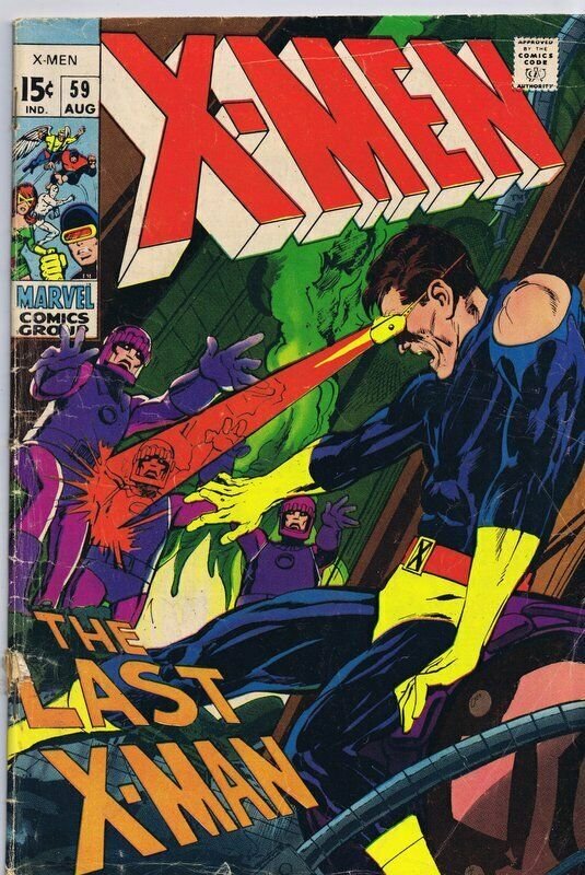 X Men #59 ORIGINAL Vintage 1969 Marvel Comics Neal Adams Sentinels