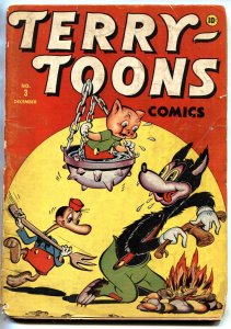 Terry-Toons #3--1942-Timely-WWII era-Paul Terry-Gandy Goose-G-