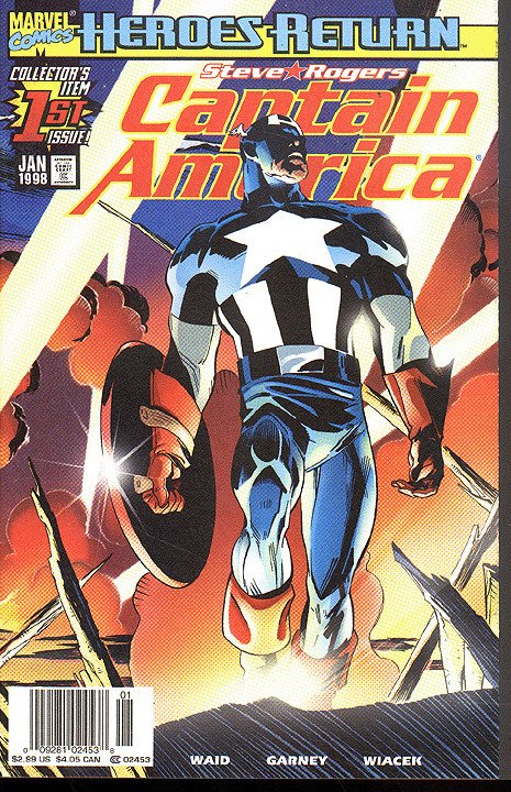 CAPTAIN AMERICA  (1998 Series)  (MARVEL) #1 NEWSSTAND Very Fine Comics Book 