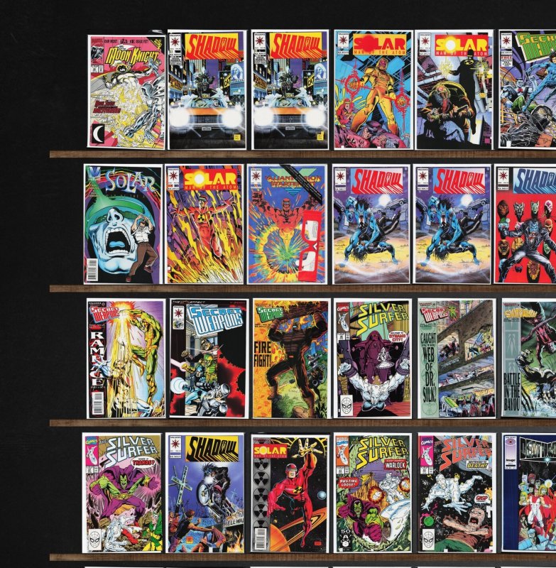 Huge Lot 150+ Comics with Silver Surfer, Shadowman, Secret Weapons & More!