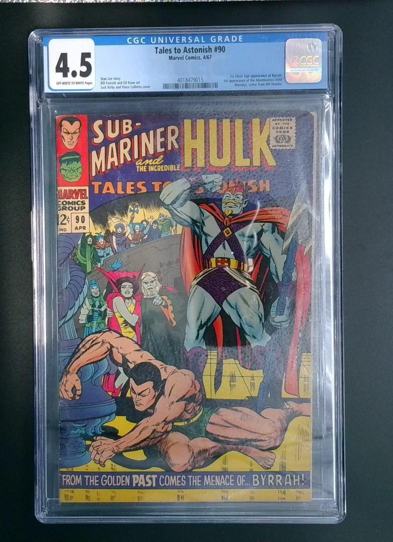Tales to Astonish #90 CGC 4.5 1st Abomination Marvel Comics, 1967 JR1