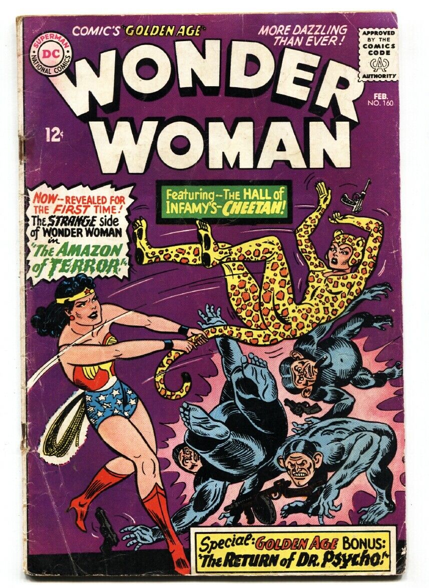 WONDER WOMAN First Silver Age CHEETAH DC Comic Book Comic Books Silver Age DC