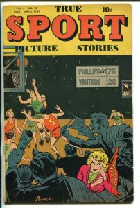 TRUE SPORT PICTURE STORIES #12 1949-BOB POWELL-BASKETTBALL-FINAL ISSUE-fn