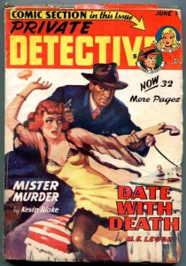 Private Detective Pulp June 1949-SALLY THE SLEUTH Mister Murder VG- 