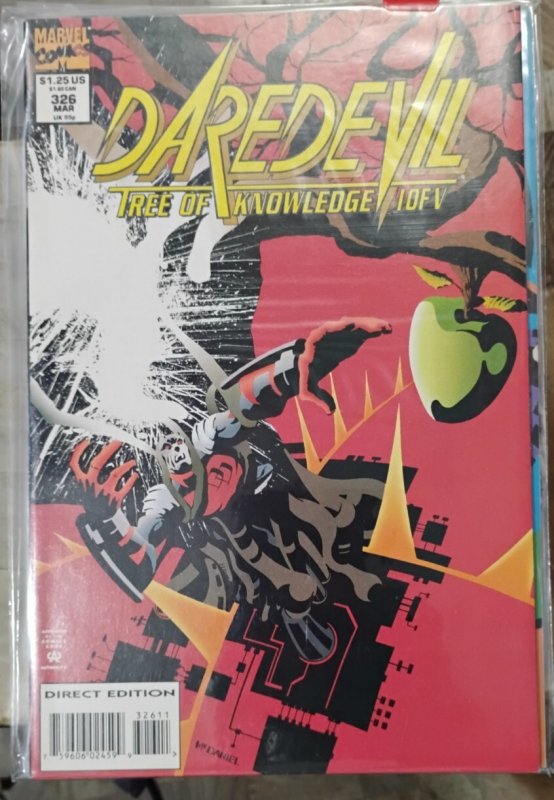 Daredevil # 326 1994  Marvel DISNEY tree of knowledge hellspawn black widow