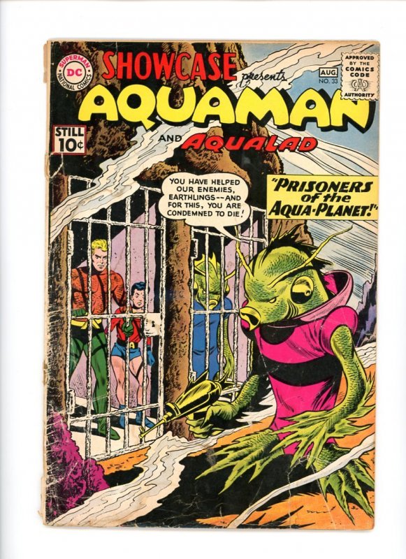 Showcase #33  1961  FA  Aquaman!  low grade reader