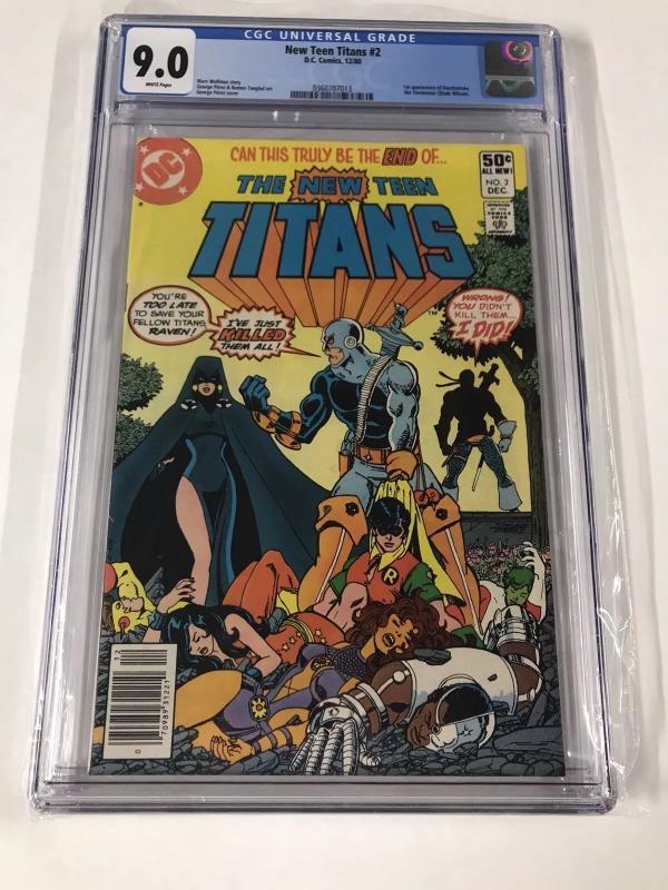 The New Teen Titans 2 Cgc 9.0 White Pages 1st Deathstroke Newsstand Edition Dc