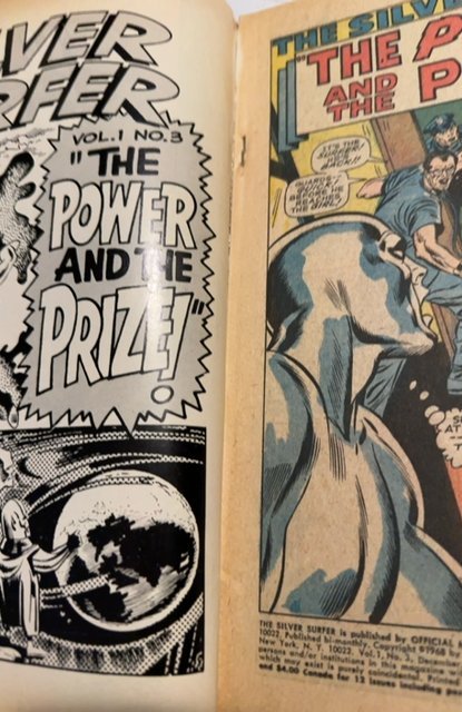 The Silver Surfer #3 (1968)st app of Mephisto nice solid book Fn/vf