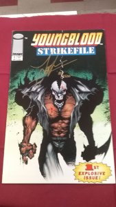 1993 Youngblood Strikefile 1-2-3 signed with Certificate