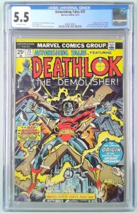 ASTONISHING TALES (1970) 25 CGC 5.5 FIRST APPEARANCE DEATHLOK (SLAB GRADE)