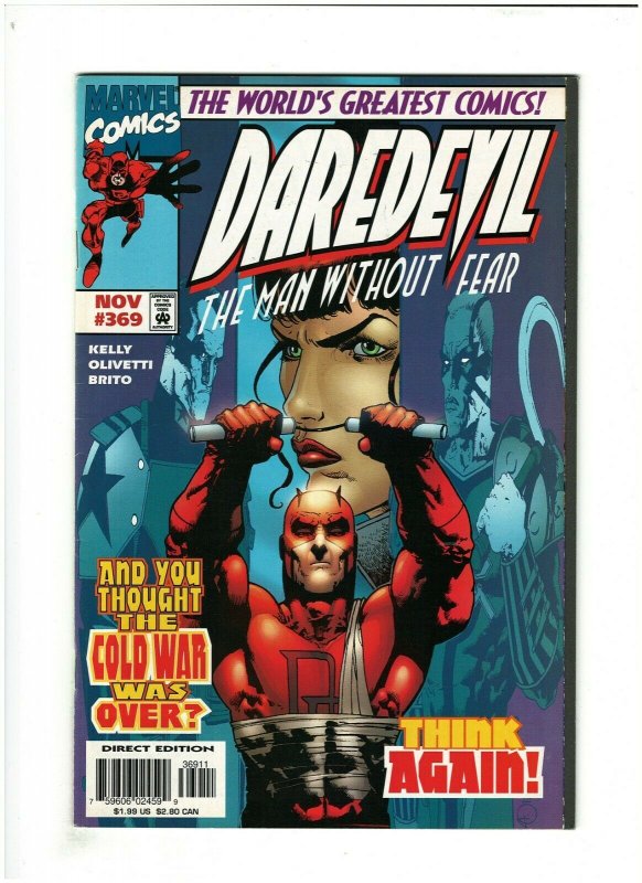 Daredevil 369 VF 8.5 Marvel Comics 1997 Black Widow app.