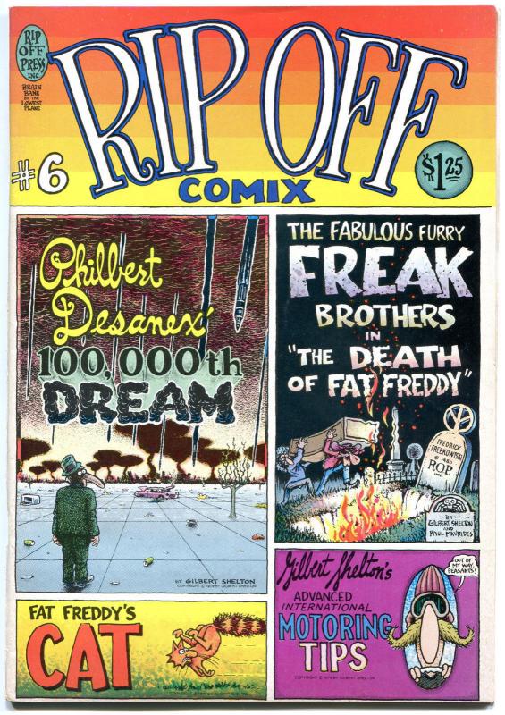 RIP OFF COMIX 6, VF,Underground, 1980, Shelton, Freak Brothers, more UG in store