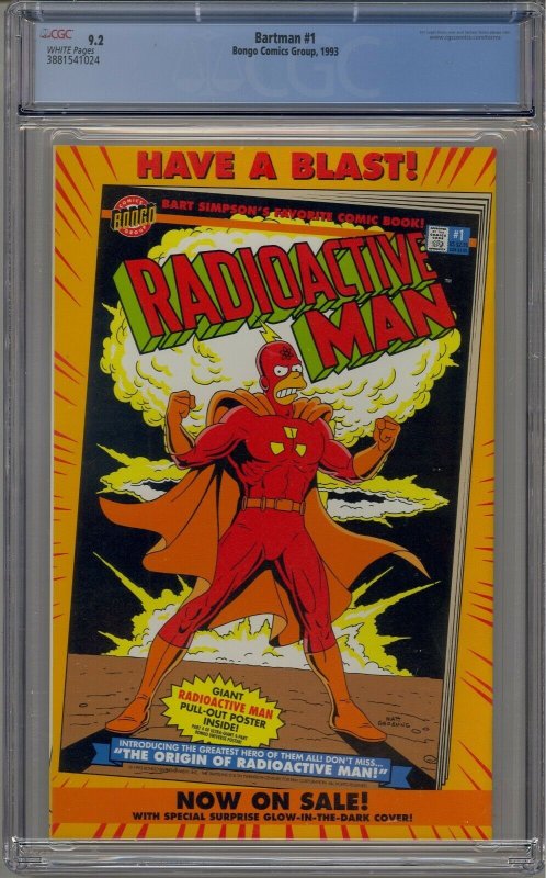 BARTMAN #1 CGC 9.2 SILVER FOIL COVER BONGO COMICS