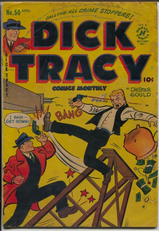 Dick Tracy #50 1952-Harvey-Chester Gould-violent cover-VG