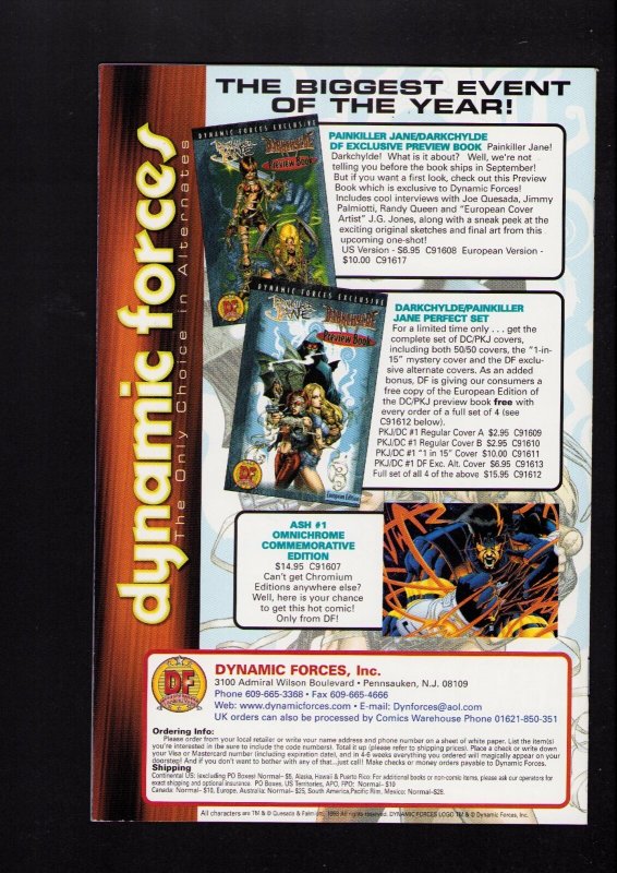 Painkiller Jane/Darkchylde: Lost In A Dream #1 - SIGNED SEE DETAILS! (9.2) 1998