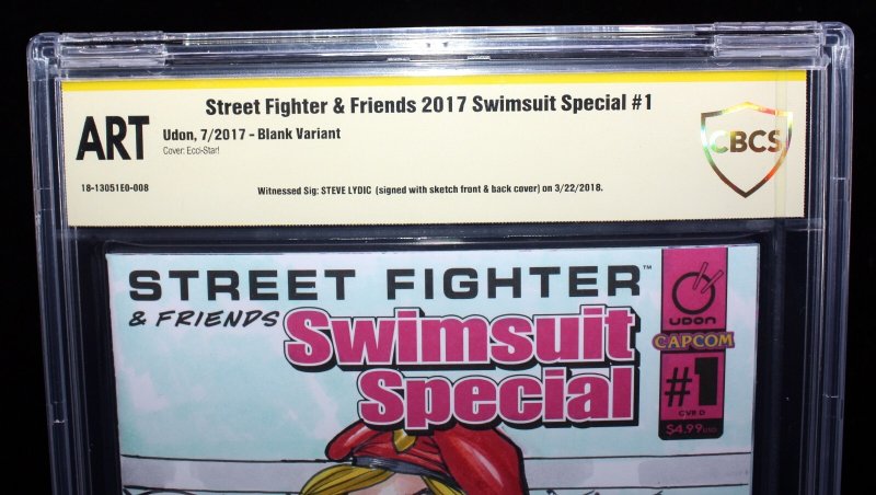 Street Fighter Swimsuit Special #1 CBCS (ART) Sketch & Signed Steve Lydic - 2018