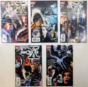 The X-Files Lot of 5 #7, 9, 10, 11, 12 (1995) Topps Comics 1st Print Comic Books