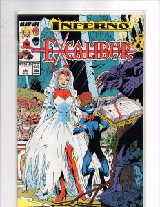 Marvel Comics Excalibur #7 Alan Davis Art, Chris Claremont Story Inferno