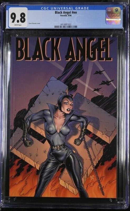(1996) VEROTIK COMICS BLACK ANGEL TPB CGC 9.8! DAVE STEVENS BONDAGE COVER