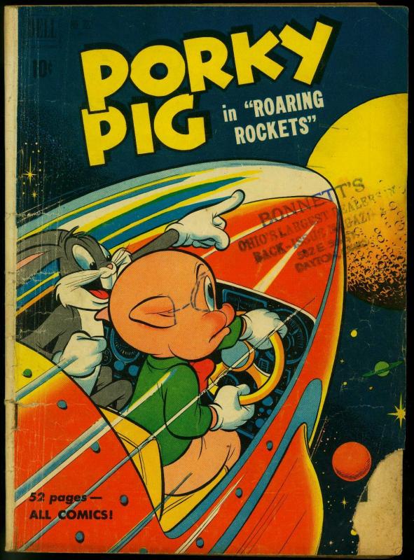 Four Color Comics #322 1951- Porky Pig in Roaring Rockets Dell G