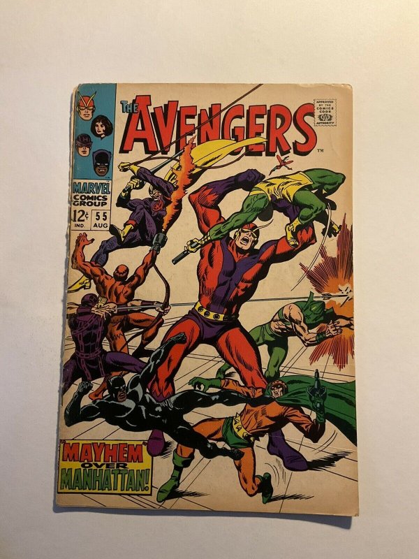 Avengers 55 Very Good Vg 4.0 Spine Split First Ultron Marvel