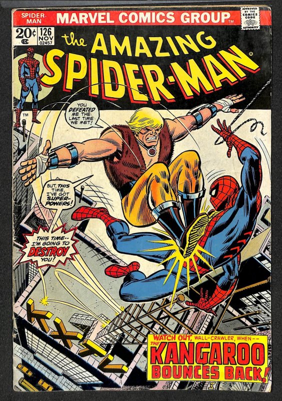 Amazing Spider-Man #126 VG+ 4.5 Kangaroo! Marvel Comics Spiderman
