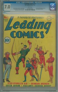 Leading Comics #1  (1941) CGC 7.0! White Pages!