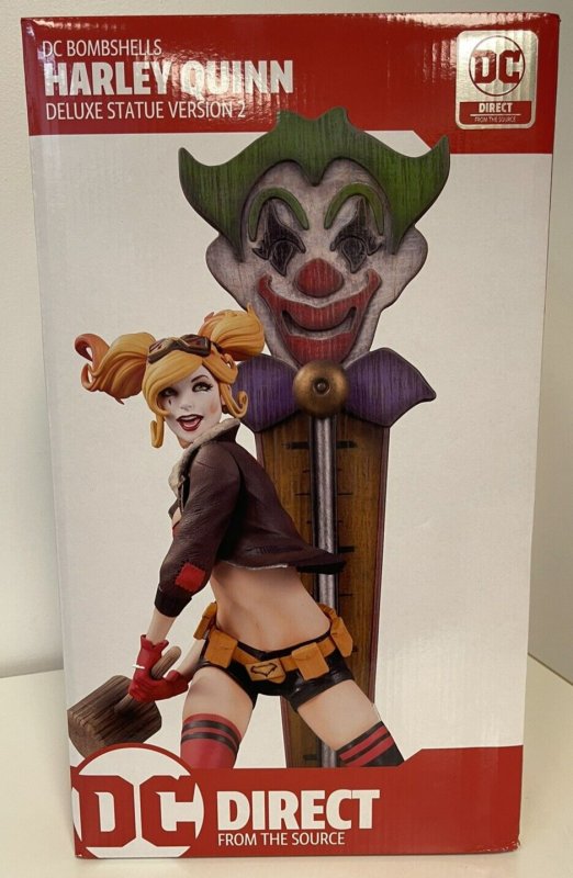 DC Collectibles Bombshells Harley Quinn Deluxe Statue Version 2 NIB