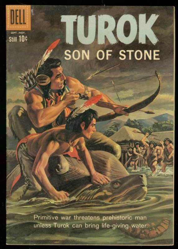 TUROK SON OF STONE #21 1960-DELL COMICS - DINOSAUR ART VF-