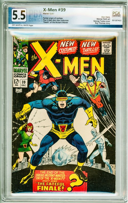 The X-Men #39 (1967) PGX 5.5! OWW Pages!