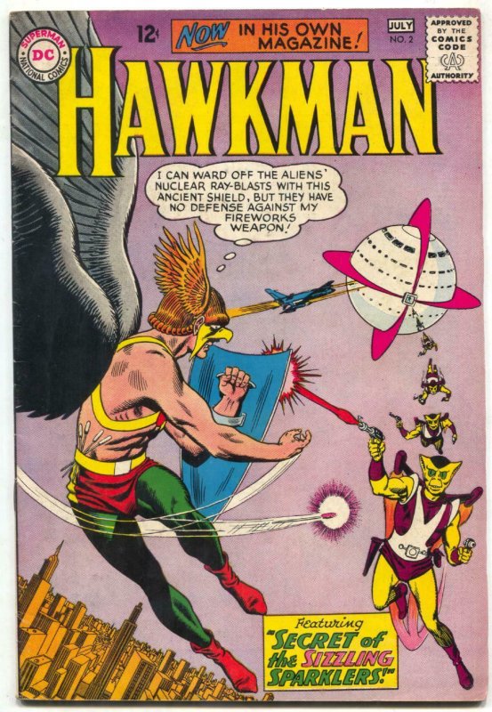 HAWKMAN #2 EMPIRE STATE BUILDING ON COVER  ALIENS 1964 FN/VF 