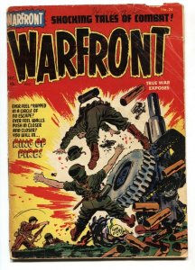 Warfront #24 1957 Lee Elias cover- Explosion! War comic G