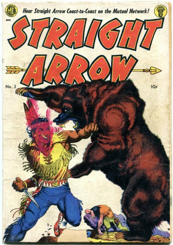 Straight Arrow #3 1950- Golden Age Western-FRANK FRAZETTA COVER FR