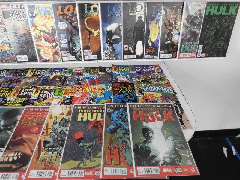 Huge Lot of 180+ Comics W/ Loki, Thanos, Hulk Avg. VF+ Condition.