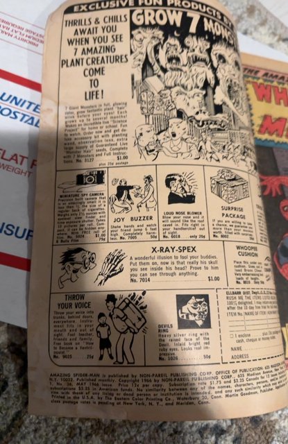 The Amazing Spider-Man #36 (1966)when a meteor falls. Water/moisture staining