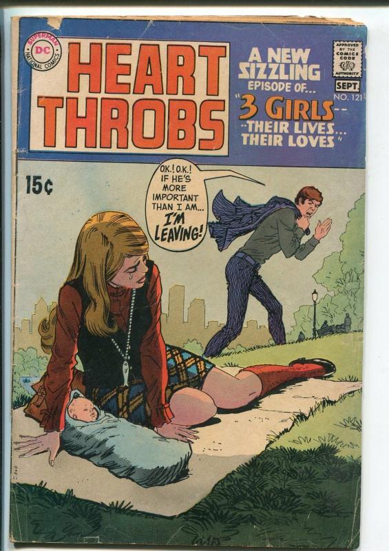 Heart Throb #121 1969-DC-3 Girls series-fashion panels-girl with baby cover-G