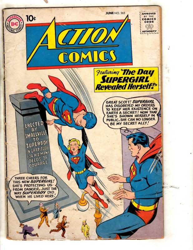 Action Comics # 265 VG DC Comic Book Silver Age Superman Batman Flash Arrow J321