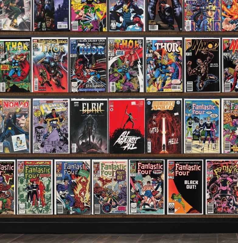 Huge Lot 130+ Comics with Fantastic Four, The Mighty Thor & More!