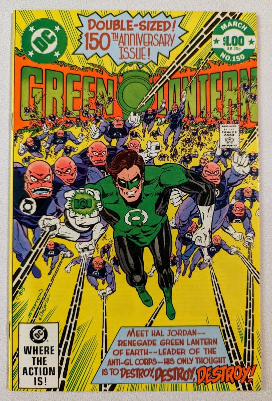 Green Lantern #150 (1982) NM- 9.2 Hal Jordan Becomes Leader Of Anti-GL Corps