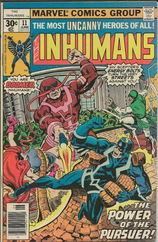 Inhumans #11 ORIGINAL Vintage 1977 Marvel Comics 1st Korath-Thak