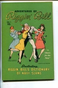 ADVENTURES OF RIGGIN' BILL #1-1940'S-WWII COLOR COMICS-SOUTHERN STATES-nm/mint