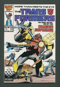 Transformers #19  / 9.4 NM  / August  1986