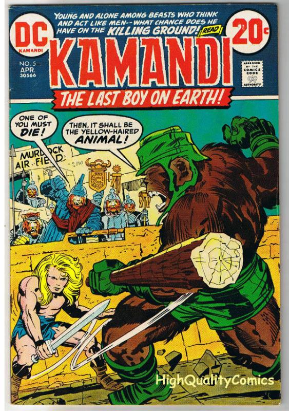 KAMANDI #5, VF-, Jack Kirby, Last Boy on Earth, 1972, more in store