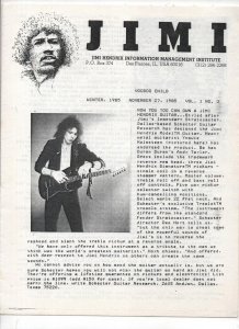 JIMI HENDRIX INFORMATION MANAGEMENT INSTITUTE Voodoo Child #3 and #4,  1985 1986