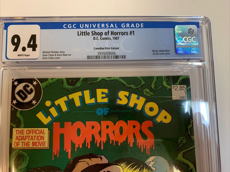 Little Shop Of Horrors (1987) # 1 (CGC 9.4 WP)  Canadian Price Variants CPV
