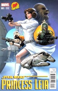 Star Wars PRINCESS LEIA #1 ( 2015) DF EXCLUSIVE GREG LAND VARIANT W/COA NM.