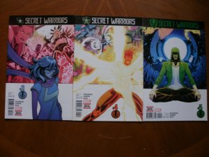 3 Near-Mint Marvel Comic SECRET WARRIORS #3 #4 #5 (2017) Rosenberg Garron Silva