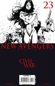 New Avengers #23A VF/NM ; Marvel | Civil War B&W variant