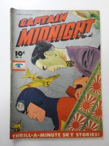 Captain Midnight #35 (1945) PR Condition 2 half pages cut out both effect story