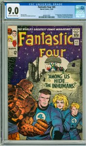 Fantastic Four #45 (1965) CGC 9.0! 1st Appearance of Lockjaw & the Inhumans!